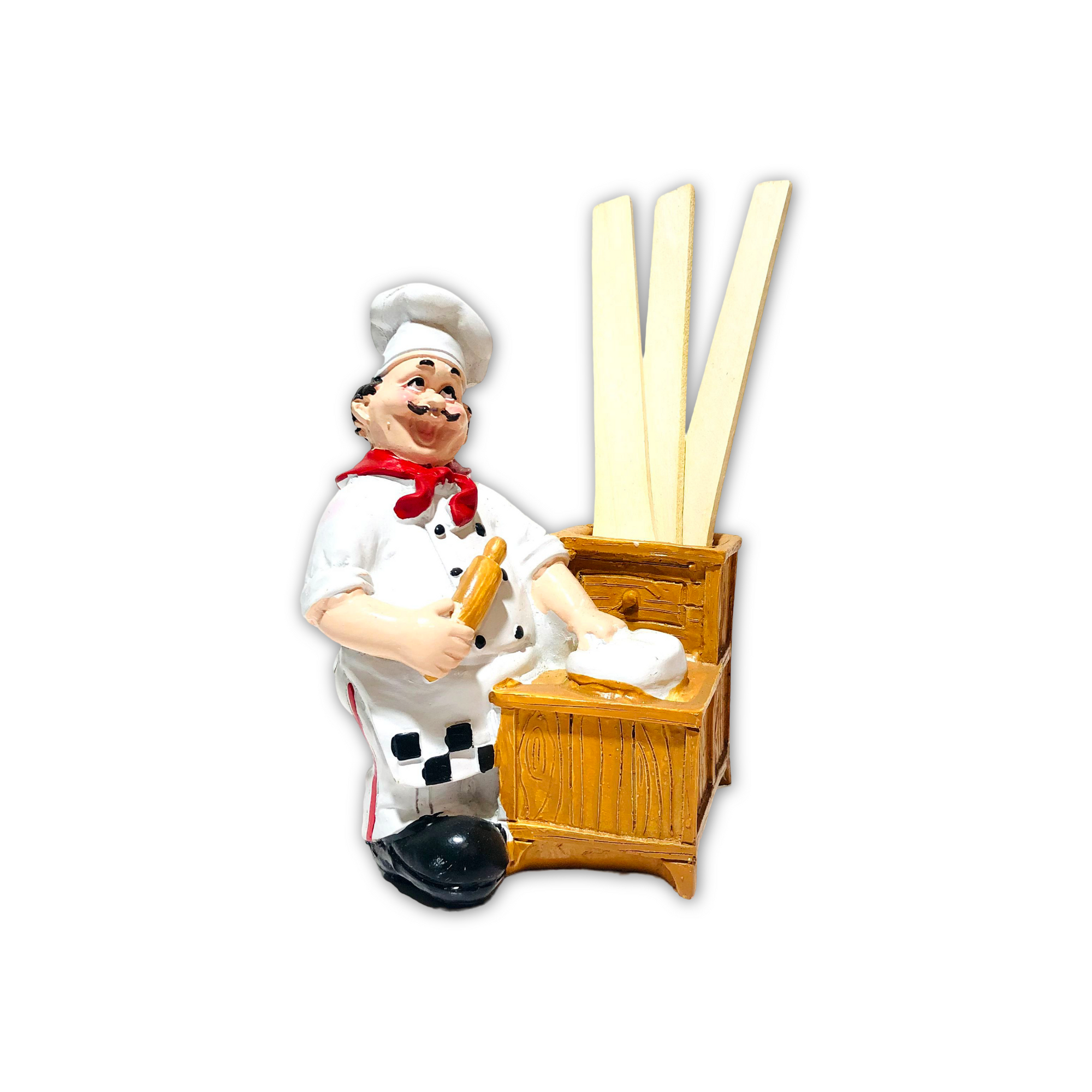 Chef with Sticks Salt & Pepper Holder