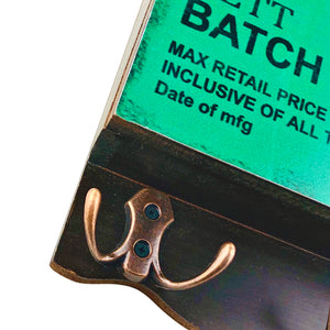 Decorative wall quotation & Pocket with Key Hooks (Sea Green)