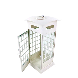 White Booth Candle Holder