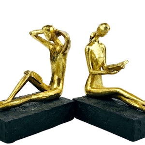 Golden Couple mannequins Bookend