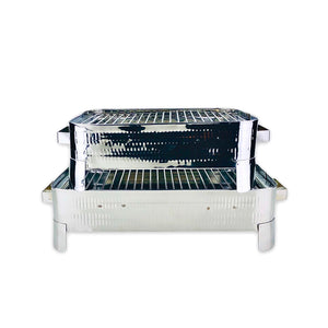 Royal hammered Barbecue Charcoal Grill ( Silver )