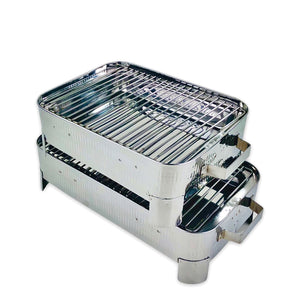 Royal hammered Barbecue Charcoal Grill ( Silver )