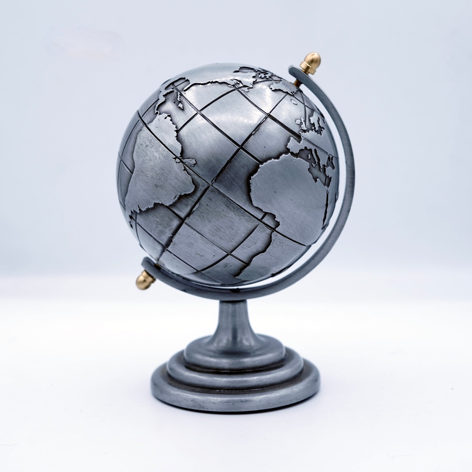 Silver World Globe