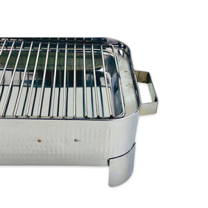 Royal hammered Barbecue Charcoal Grill ( Silver )