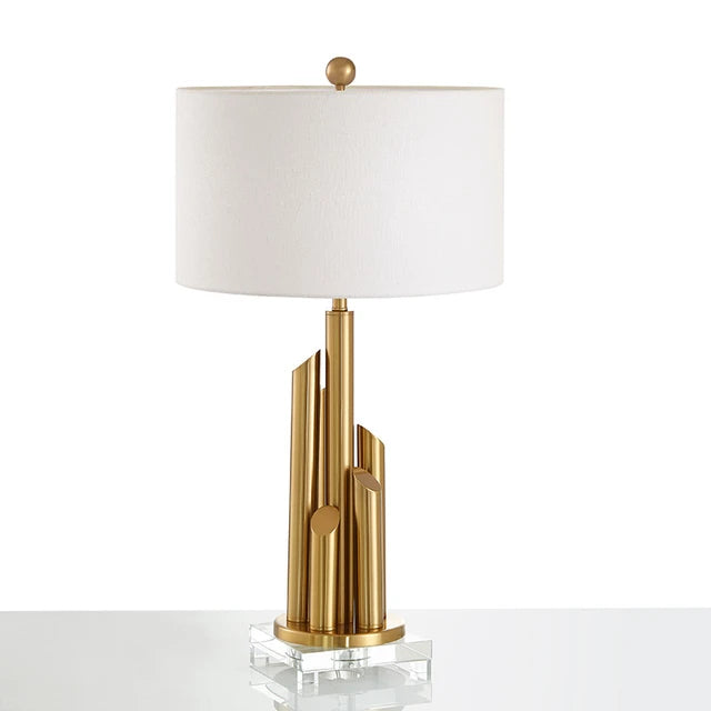 Modern Table Lamp With Metal Base  (Pair)