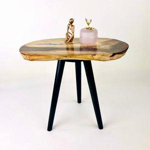 Burn oval Resin Art Coffee Table