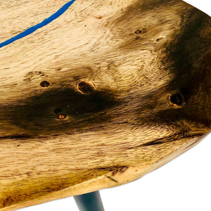 Burn oval Resin Art Coffee Table