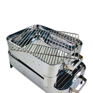 Royal hammered Barbecue Charcoal Grill ( Silver )