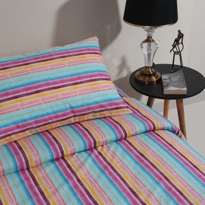 Vibrant Colors Satin Bed-Set (6 Pc)