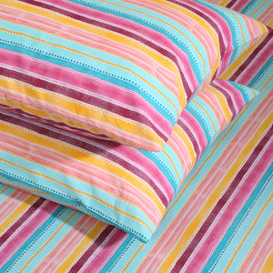 Vibrant Colors Satin Bed-Set (6 Pc)