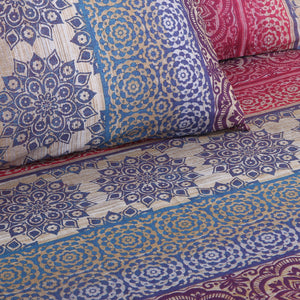 Multi Color Embroiderd Cotton BedSheet