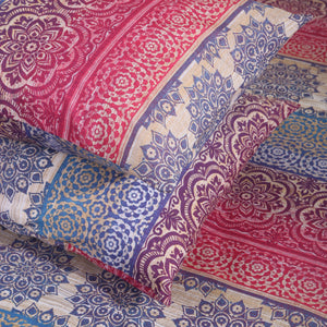 Multi Color Embroiderd Cotton BedSheet