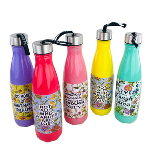 Kleeyo Colorful Glass Bottles With Quotation