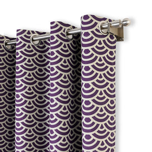 Abstract Design Dull Purple Curtain