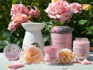 H&H Rambling Rose Jar Candle