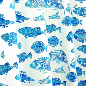 Fish Design Curtain Pair
