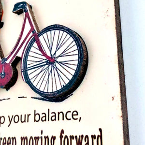 Life Bicycle Wall Quotation