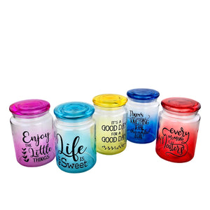 Colorful Glass Storage Jars