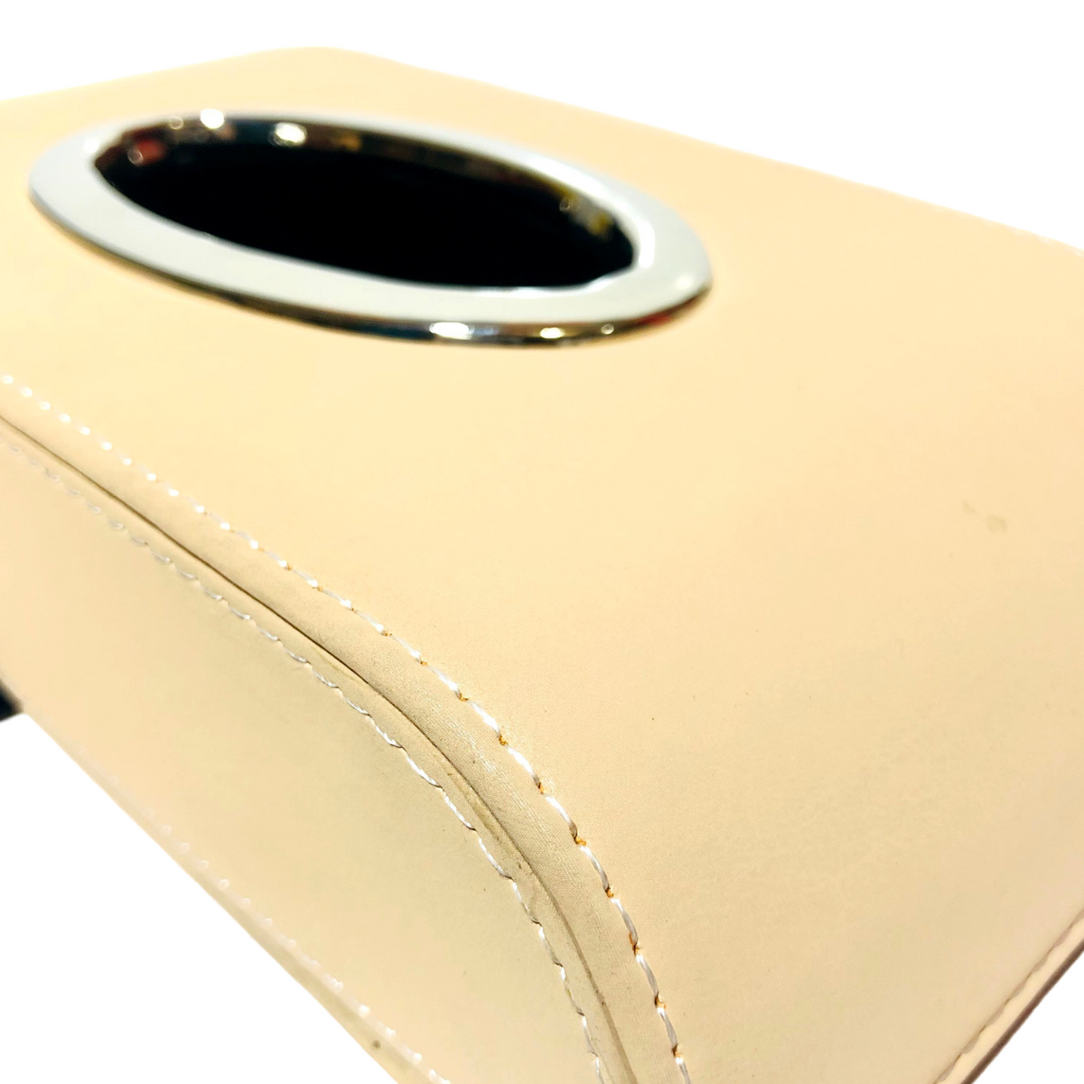 Leather Tissue Box (Beige)
