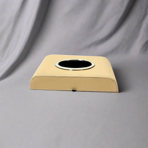 Leather Tissue Box (Beige)