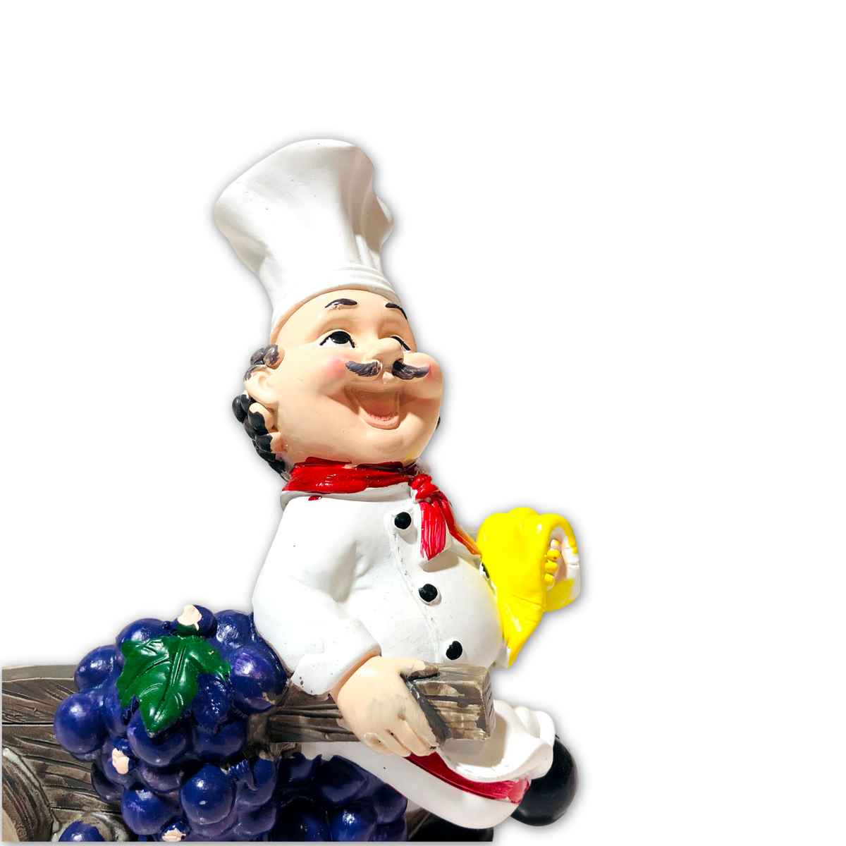 Chef With Grapes Trolley Salt & Pepper Holder