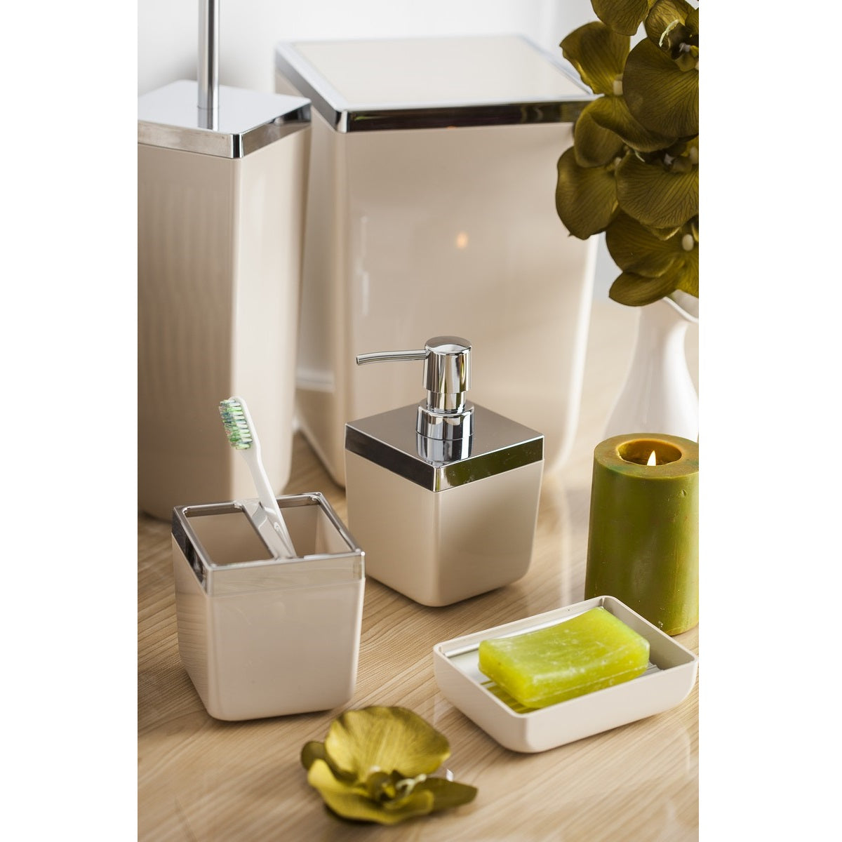 Tuscany Beige Square Bathroom Set
