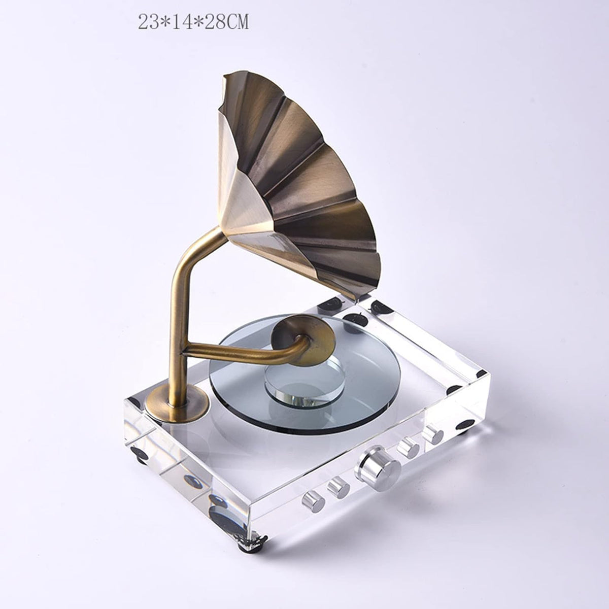 Crystal Gramophone Ornament