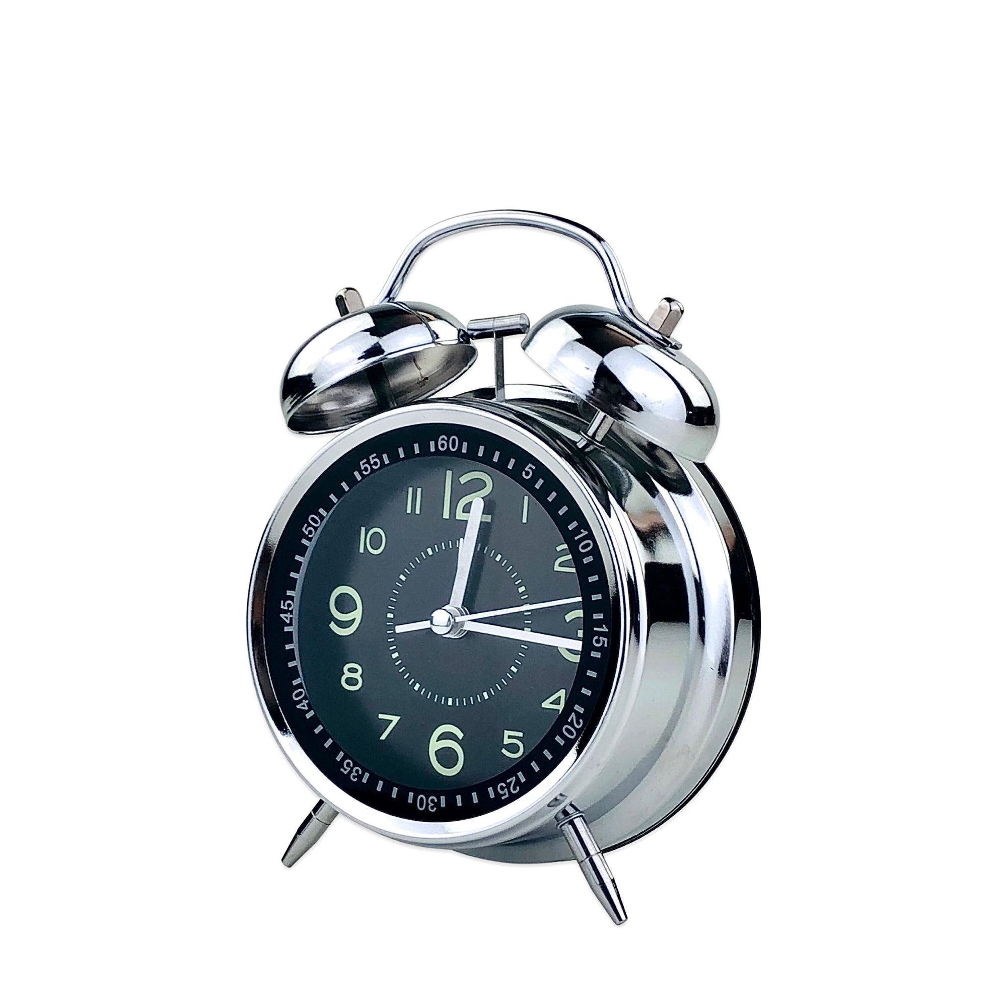 Black Retro Metal Table Clock