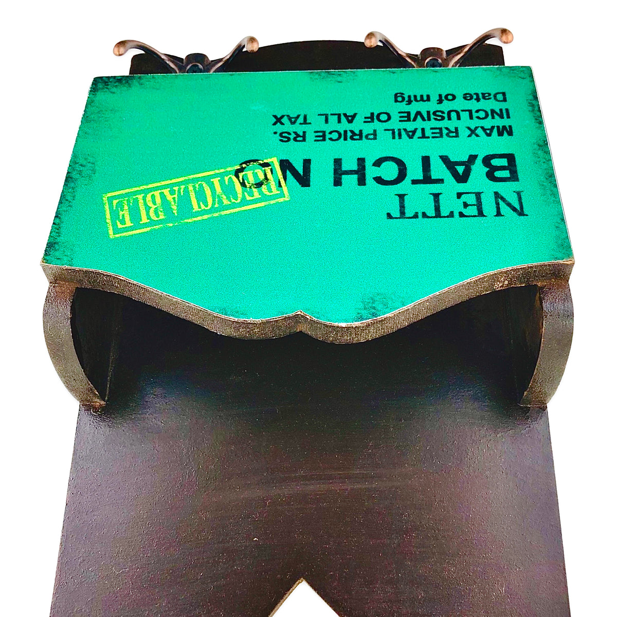 Decorative wall quotation & Pocket with Key Hooks (Sea Green)