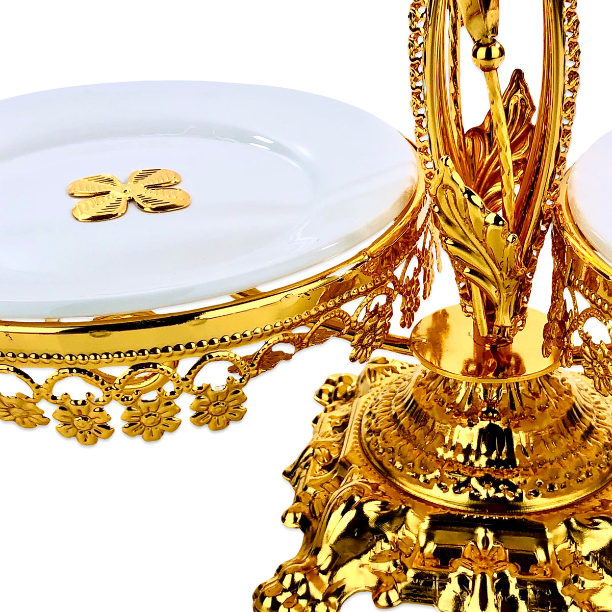 Morrocen Dessert Stand With Plates (Two Portion)