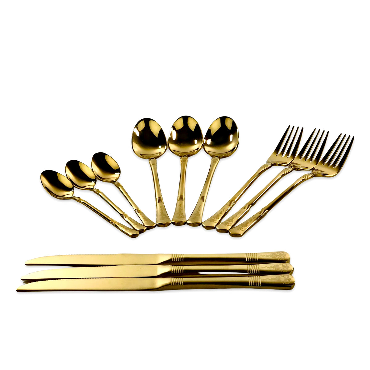 Premium Golden Cutlery Set (Set of 24)