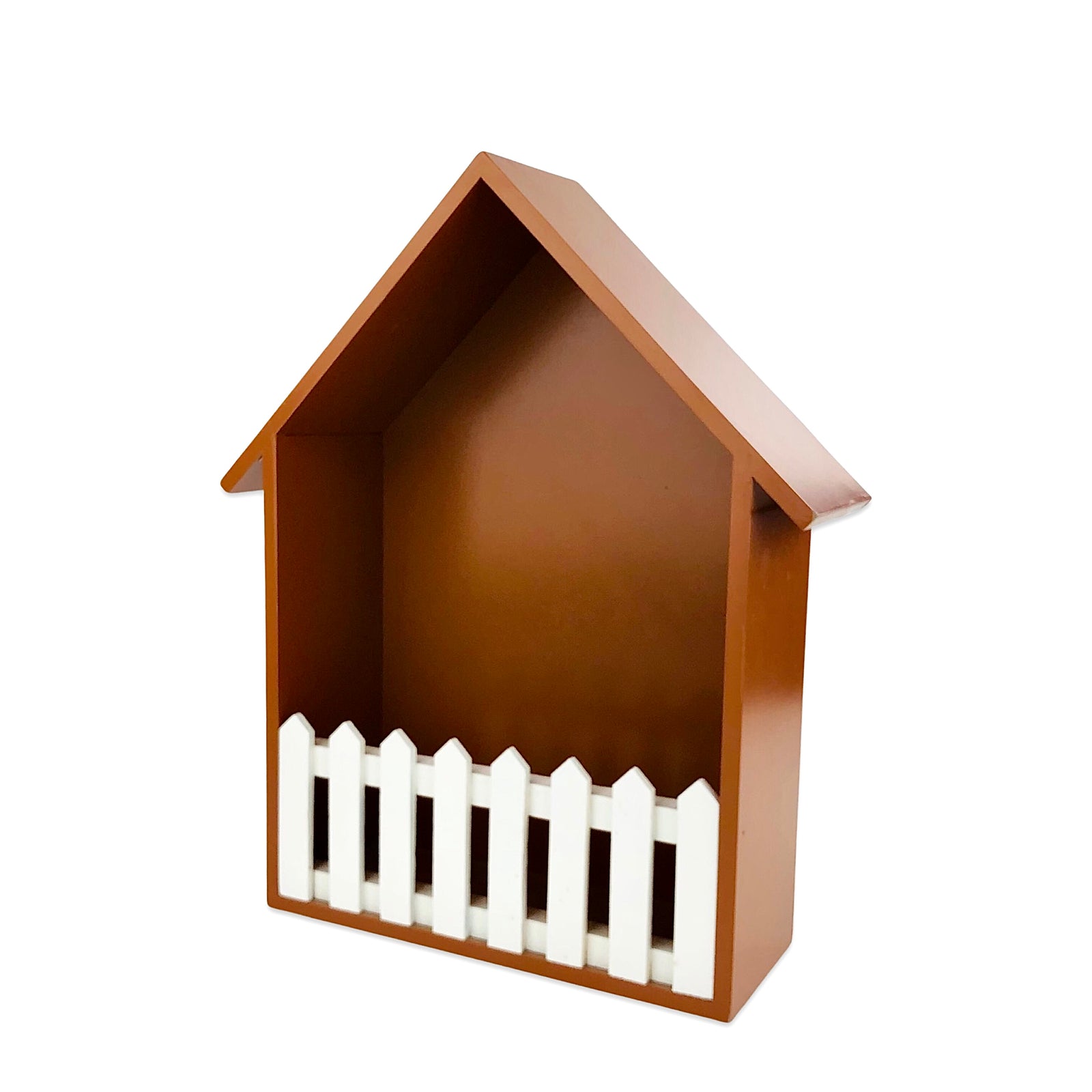 Large Brown Hut Design Wall Mounted Storage