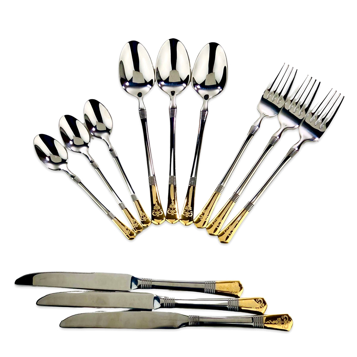 Premium Silver Cutlery Set (Set of 24)