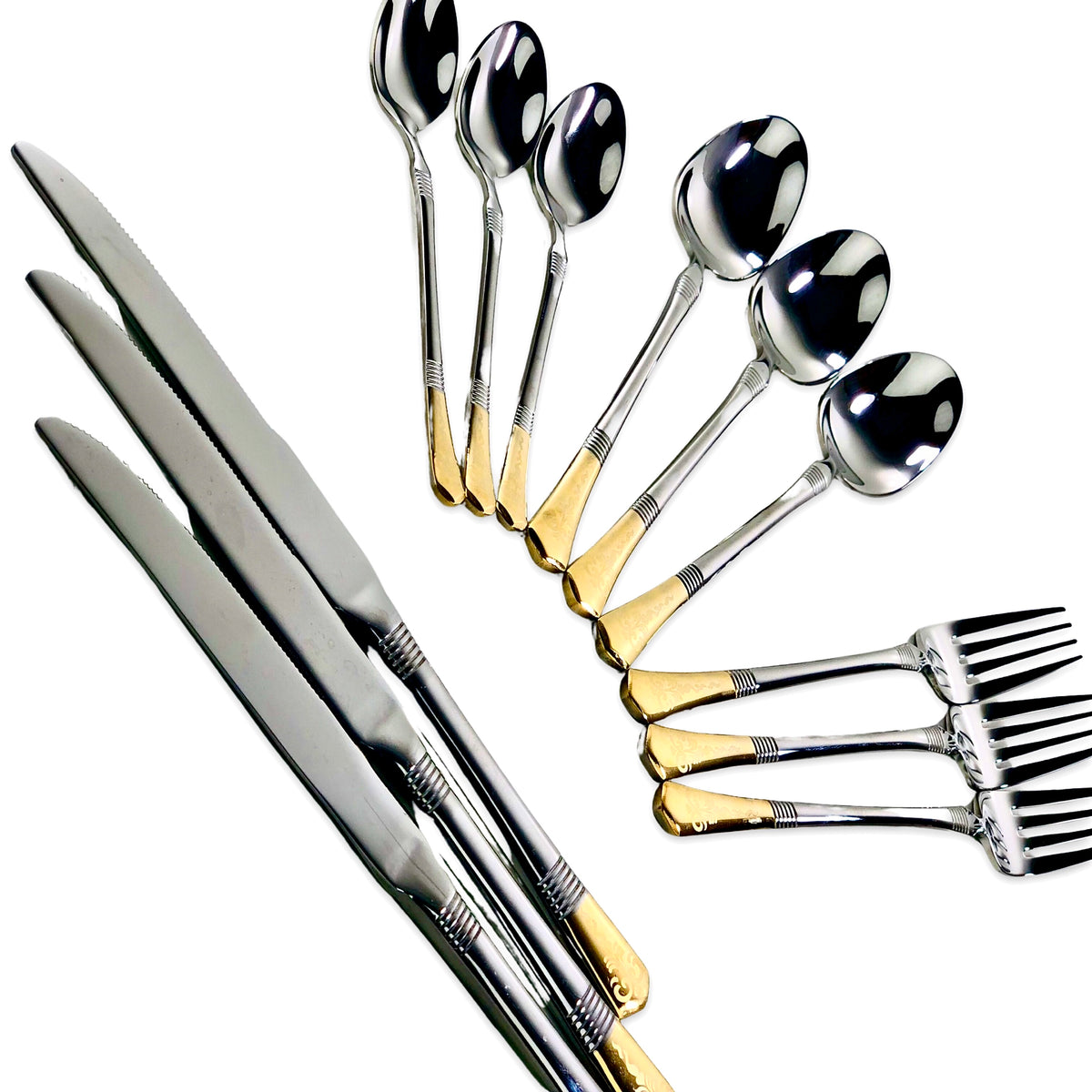 Premium Silver Cutlery Set (Set of 24)