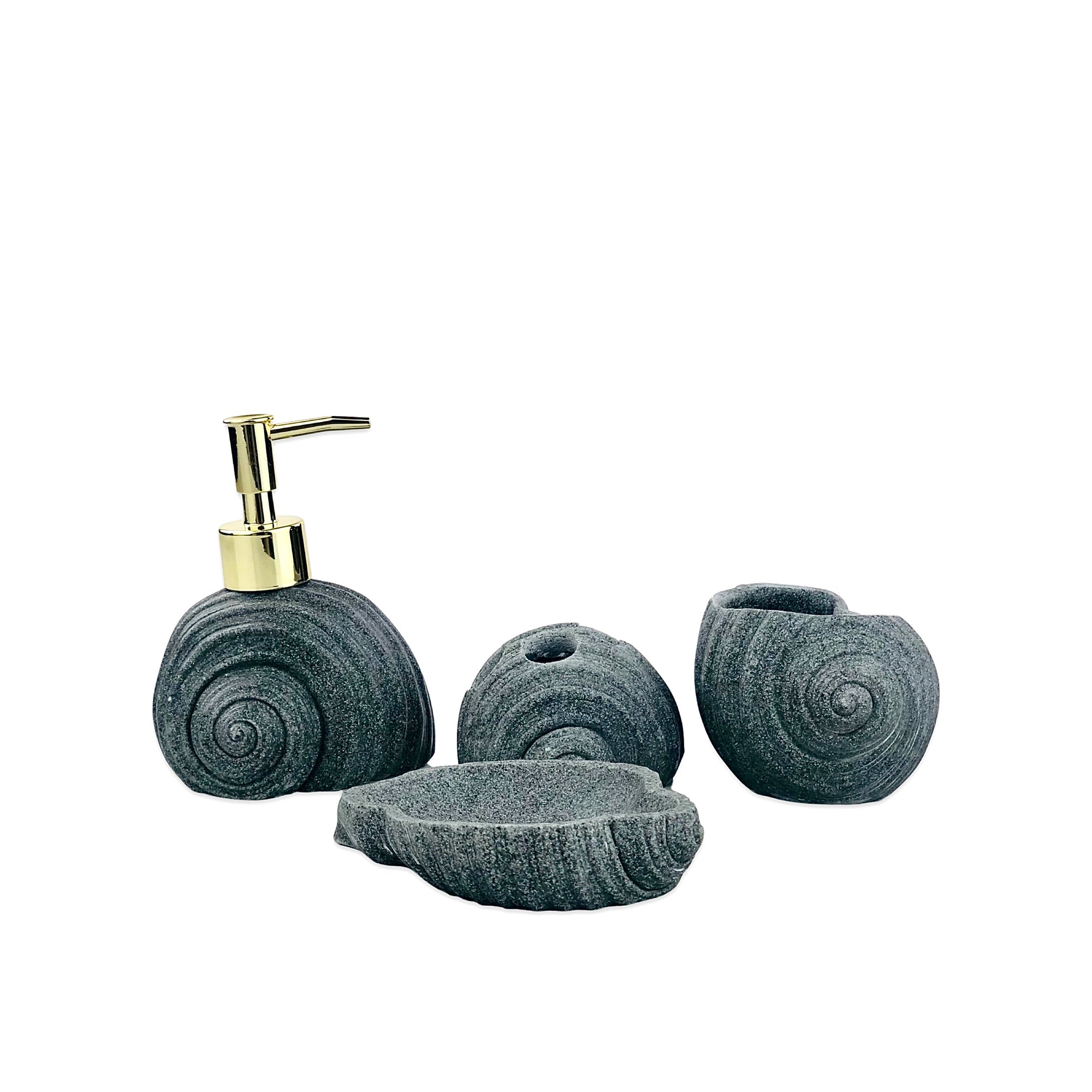 Sea-Shell Bathroom Set (Gray)