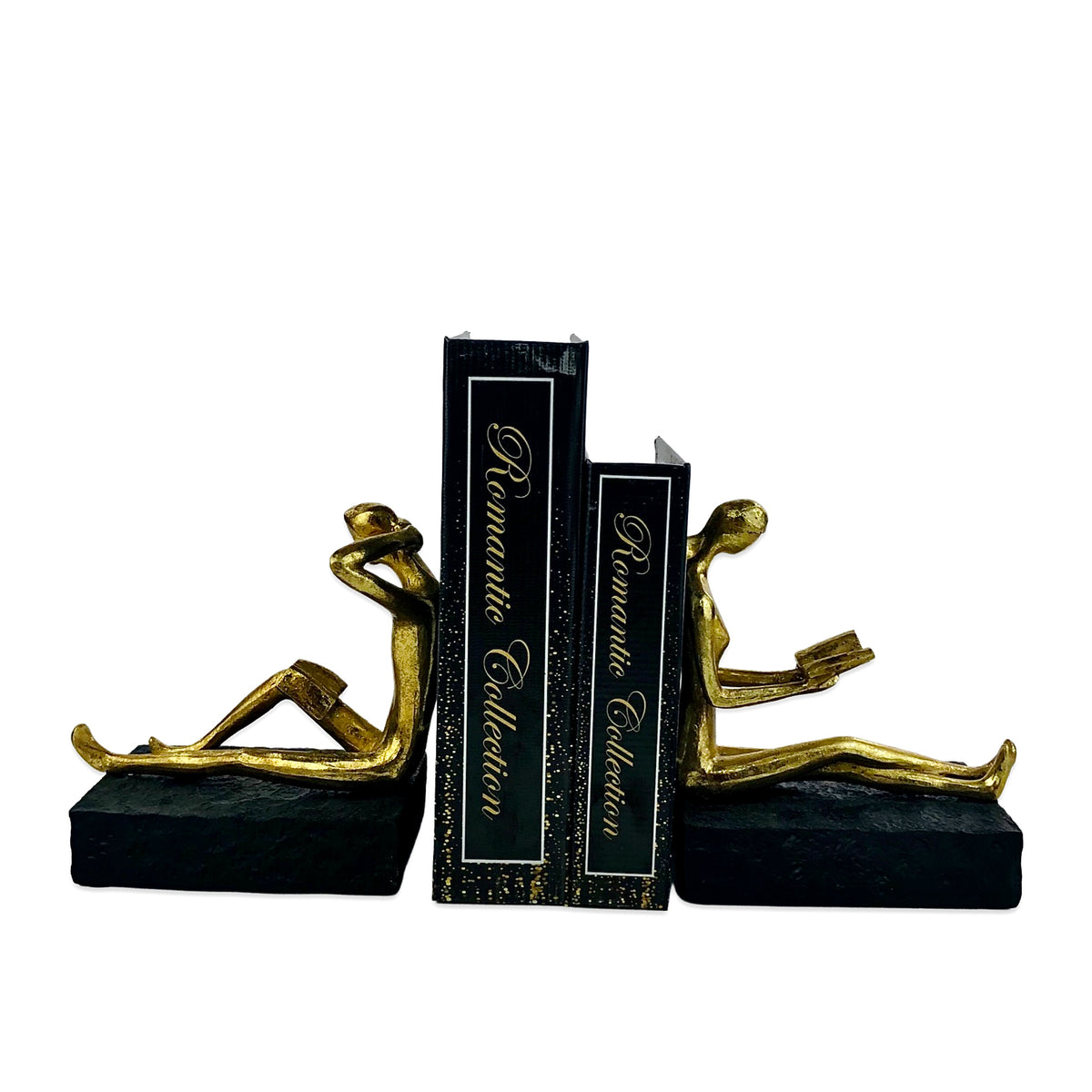 Golden Couple mannequins Bookend