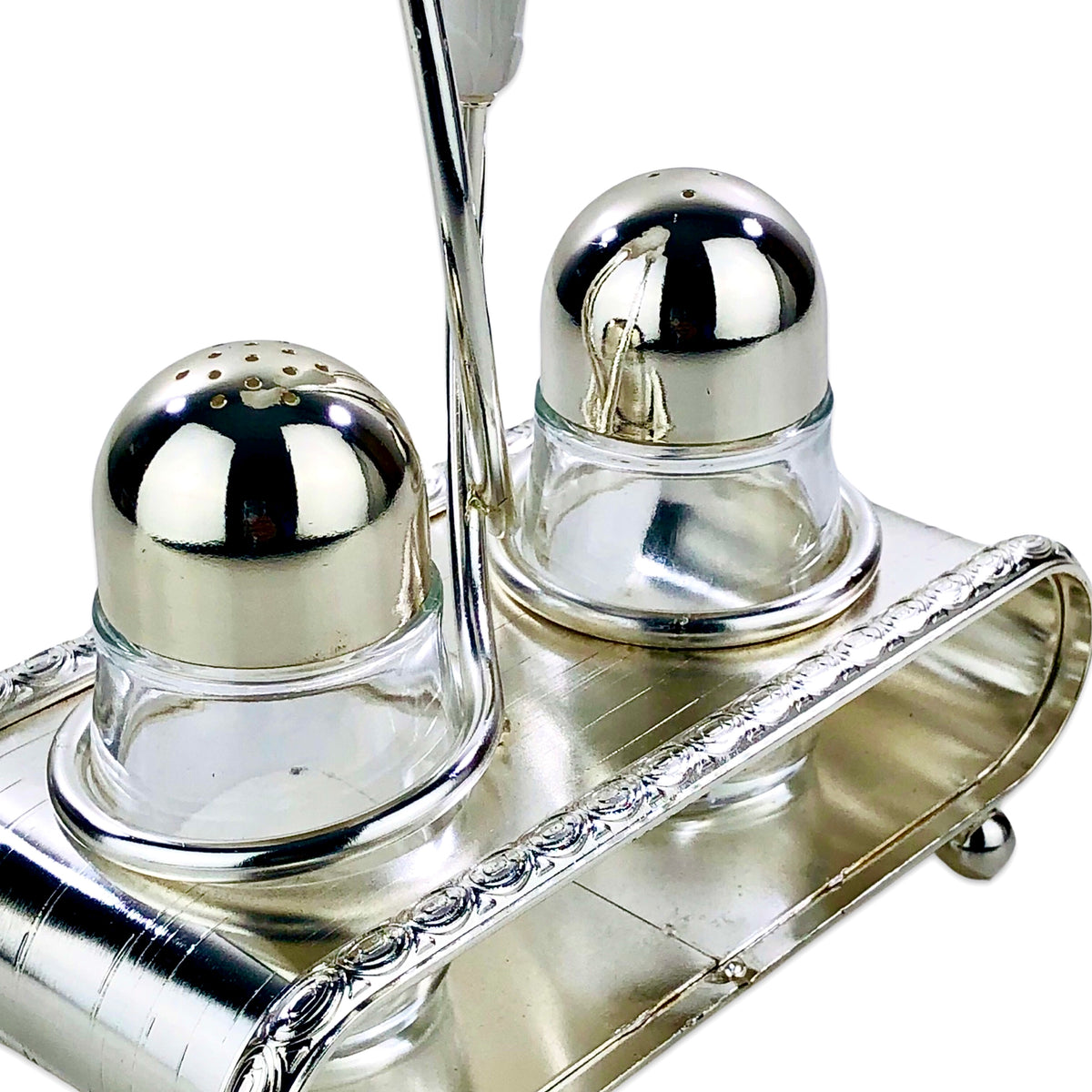 Sliver Flower Salt & Pepper Set