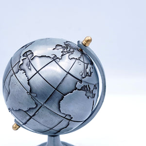 Silver World Globe