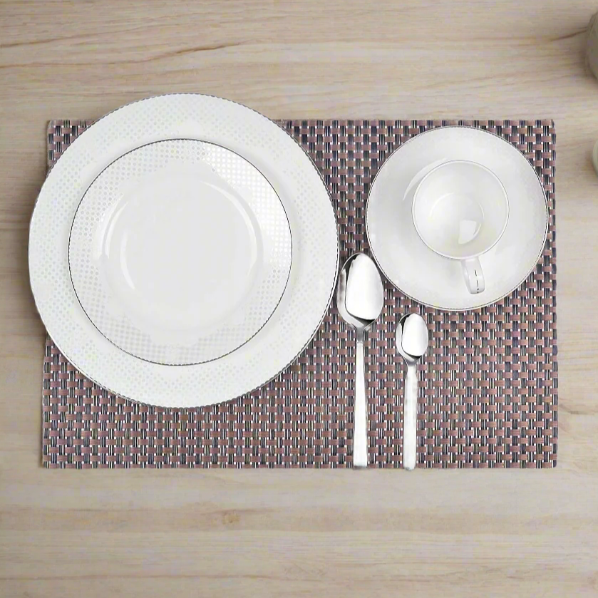 Braided Textured Plastic Place-mat (Set of 2)