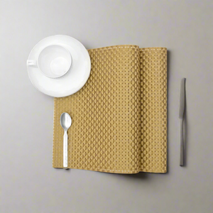 Golden Braided Design Plastic Place-mat (Set of 2)