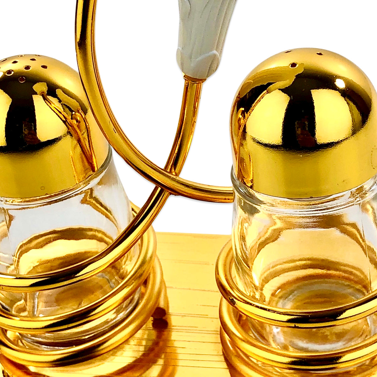 Golden Spiral Flower Salt & Pepper Set