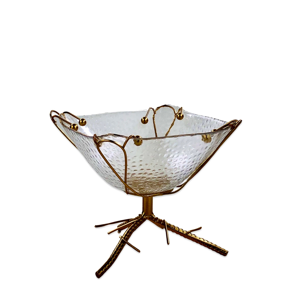 Denticle Design Square Glass Bowl