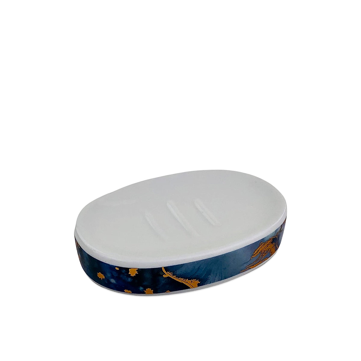 Abstract Blue Golden Bath Set