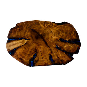 Cracked Oval Resin Art Coffee Table
