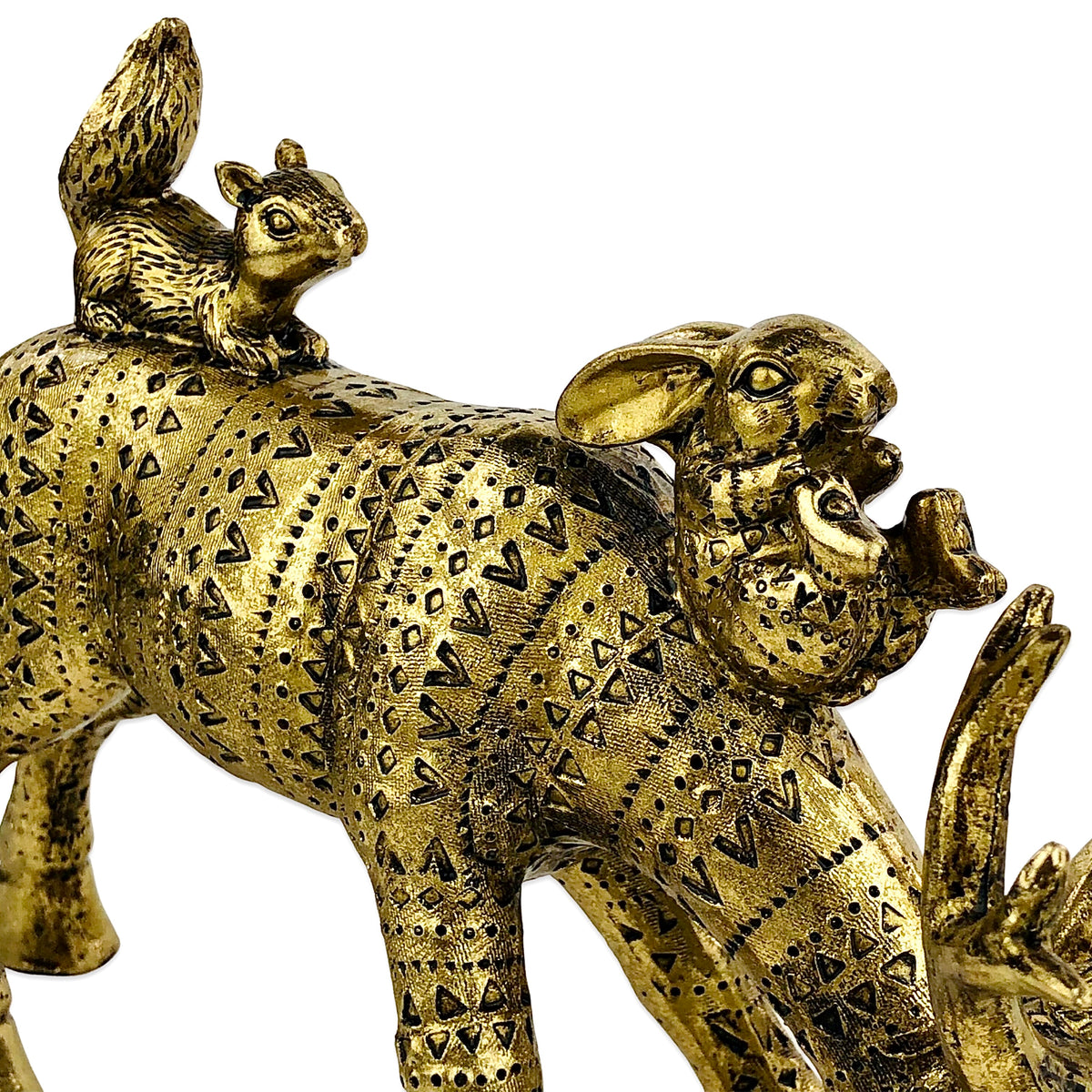 Deer Eating Grass Sculpture