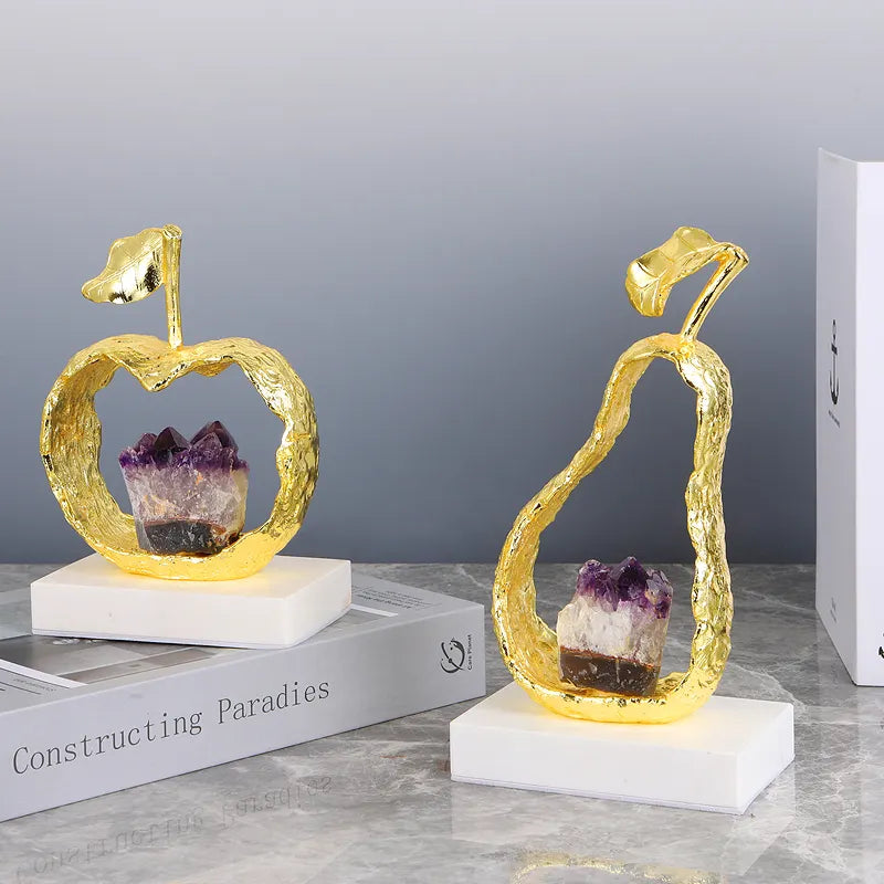 Modern Purple Stone Fruit Ornaments