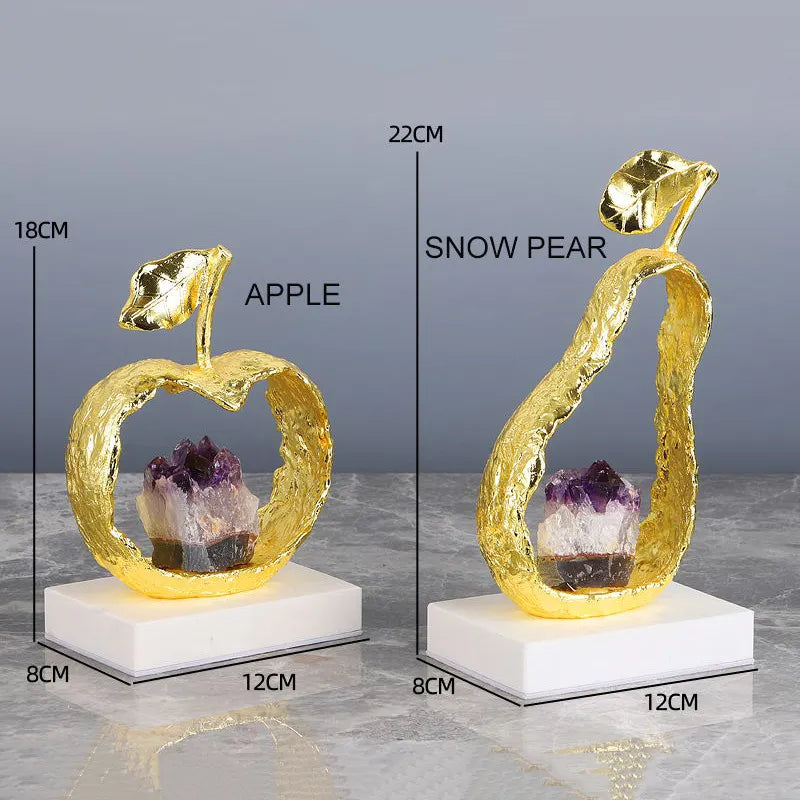 Modern Purple Stone Fruit Ornaments