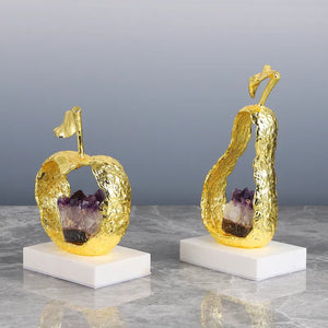 Modern Purple Stone Fruit Ornaments