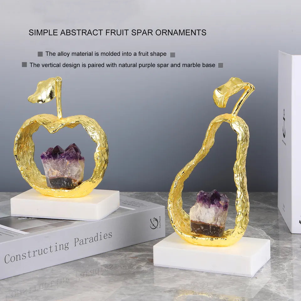 Modern Purple Stone Fruit Ornaments