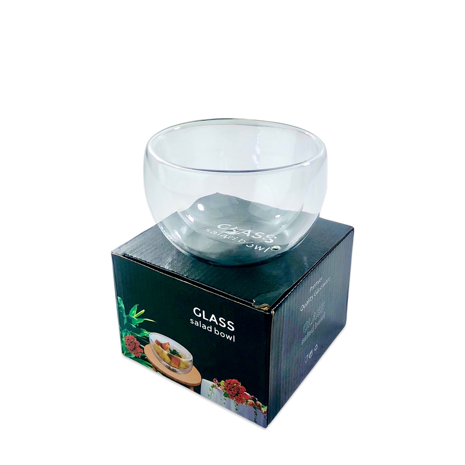 Transparent Dual Glass Bowl